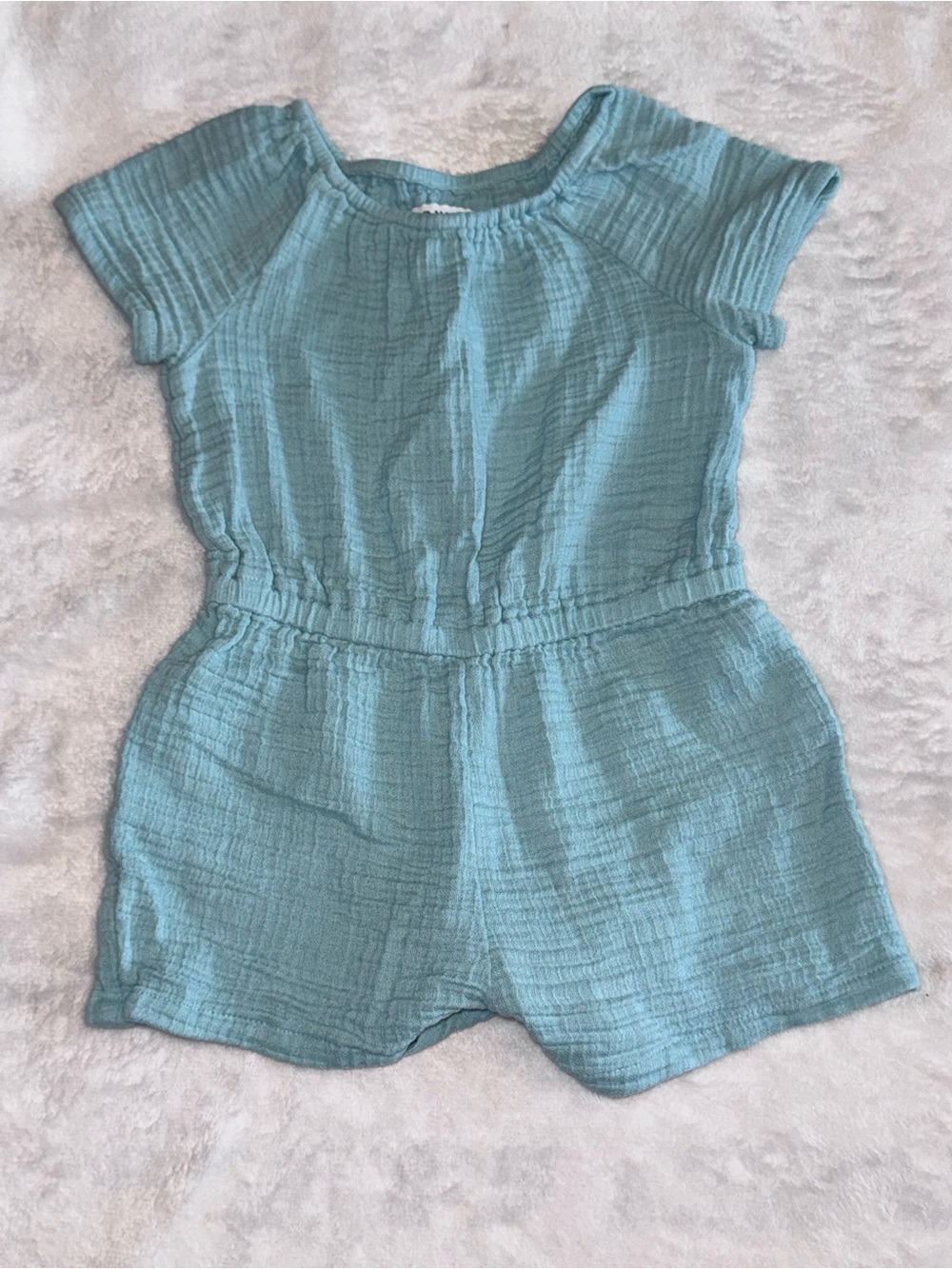 Old Navy Girls Teal Cotton Gauze Romper